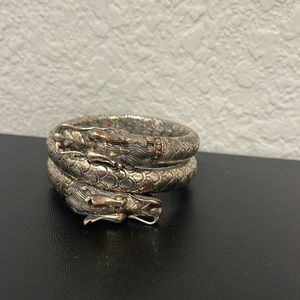 John Hardy. Double headed dragon bracelet. Sterling